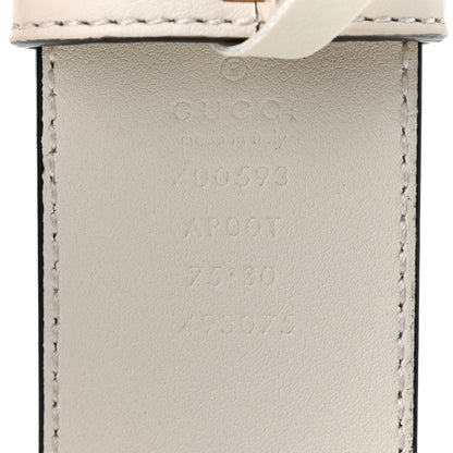 Gucci Calfskin Double G 40mm Belt 75 30 Mystic White 3 of 5
