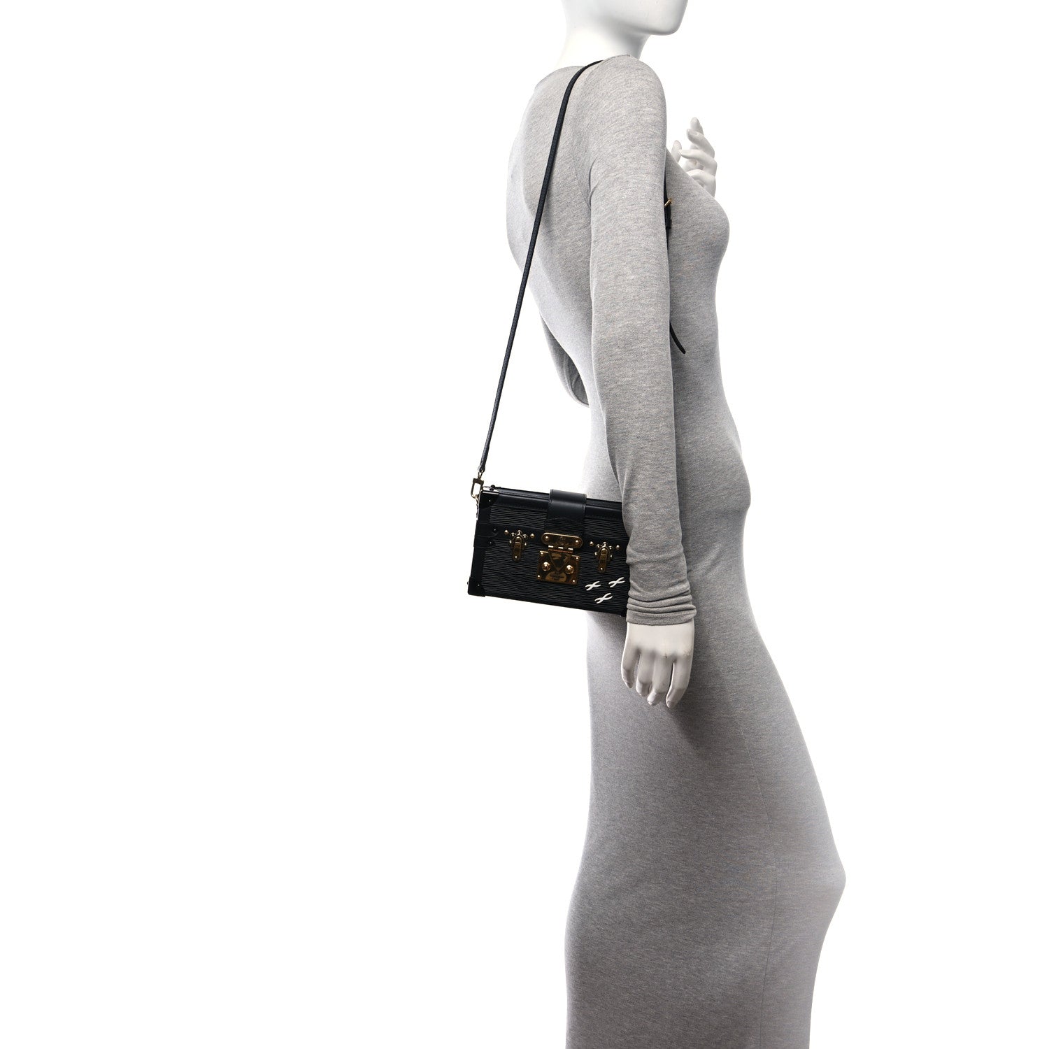 Louis Vuitton Epi Petite Malle Black 2 of 10