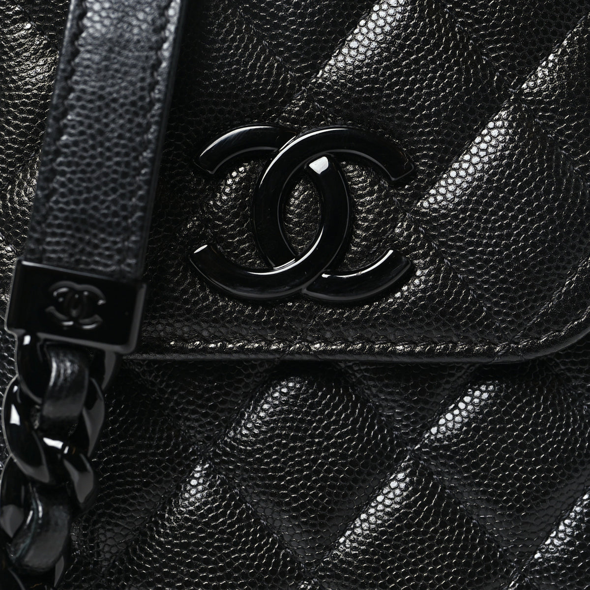 Chanel Caviar Quilted My Everything Clutch With Chain Black 9 of 12