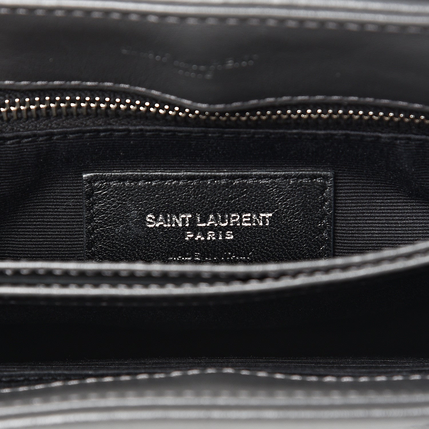 Saint Laurent Calfskin Y Quilted Monogram Toy Loulou Crossbody Bag Storm 6 of 9