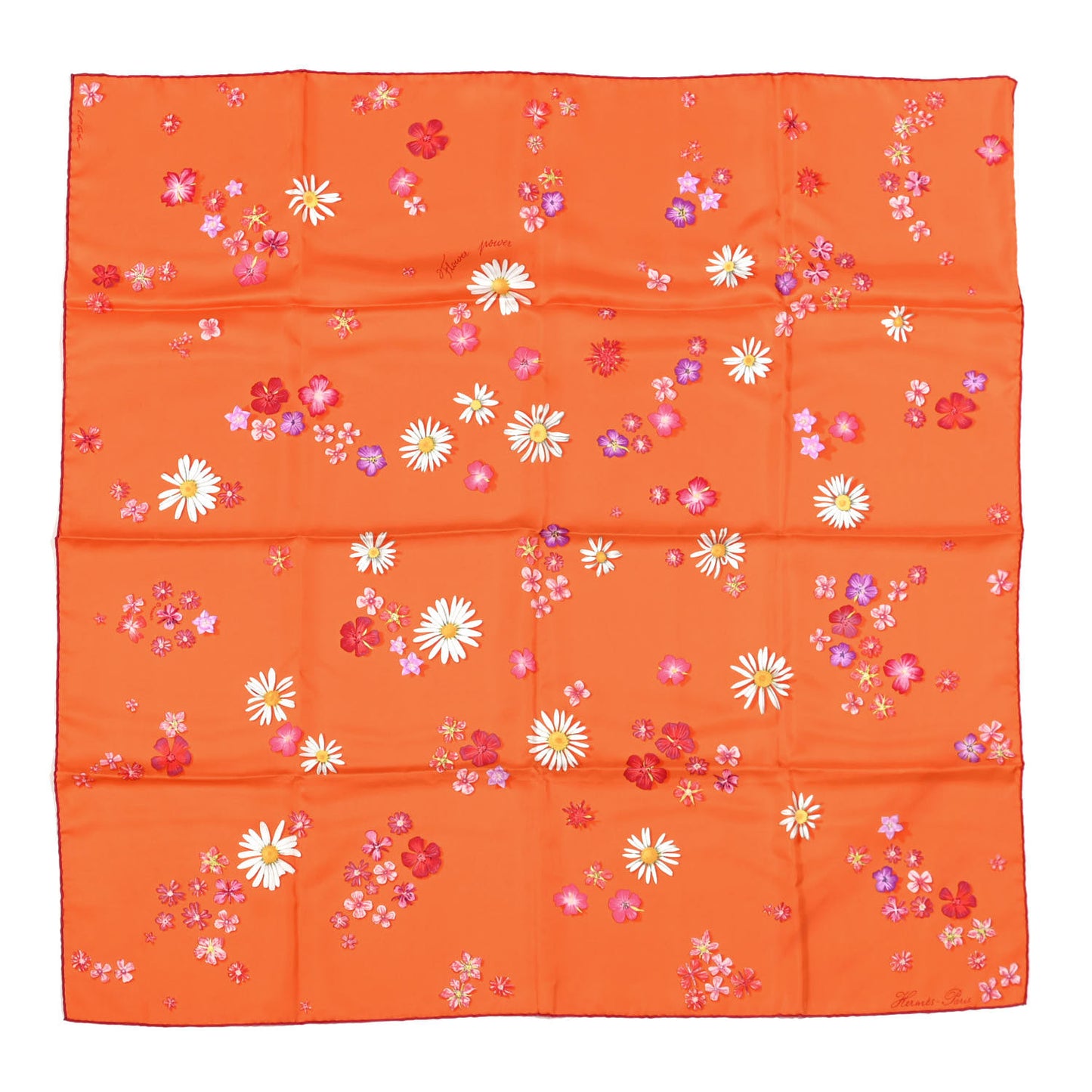 Silk Flower Power Scarf 90