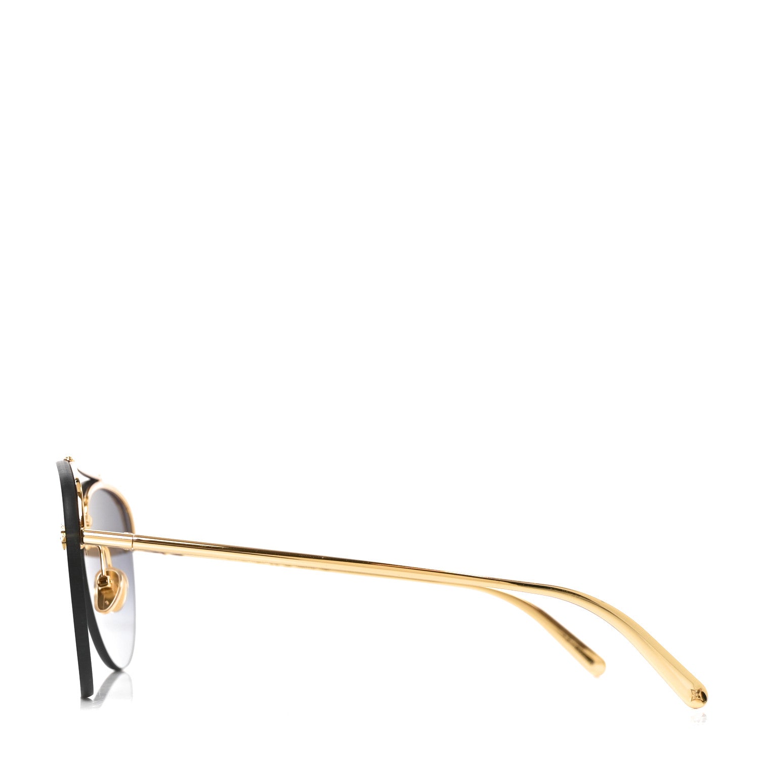 Louis Vuitton Metal Monogram LV Pilot Light Sunglasses Z1914U Gold Dark Gun 3 of 7