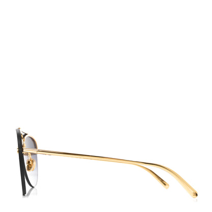 Louis Vuitton Metal Monogram LV Pilot Light Sunglasses Z1914U Gold Dark Gun 3 of 7