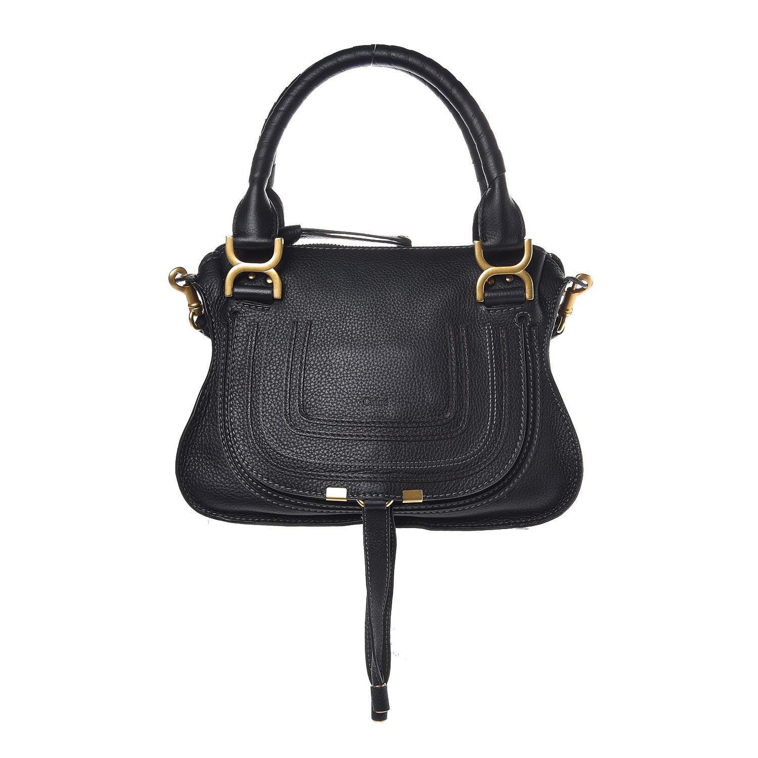 Chloe Calfskin Small Marcie Satchel Black 1 of 8