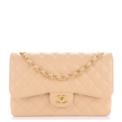 Chanel Caviar Quilted Jumbo Double Flap Beige Clair 1 of 8