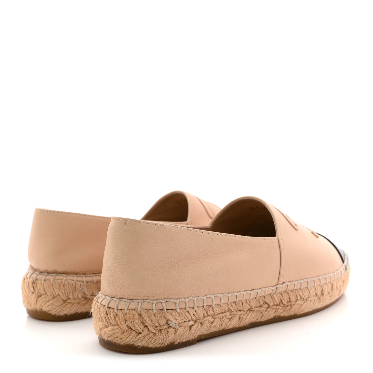 Lambskin CC Espadrilles 36 Beige Black