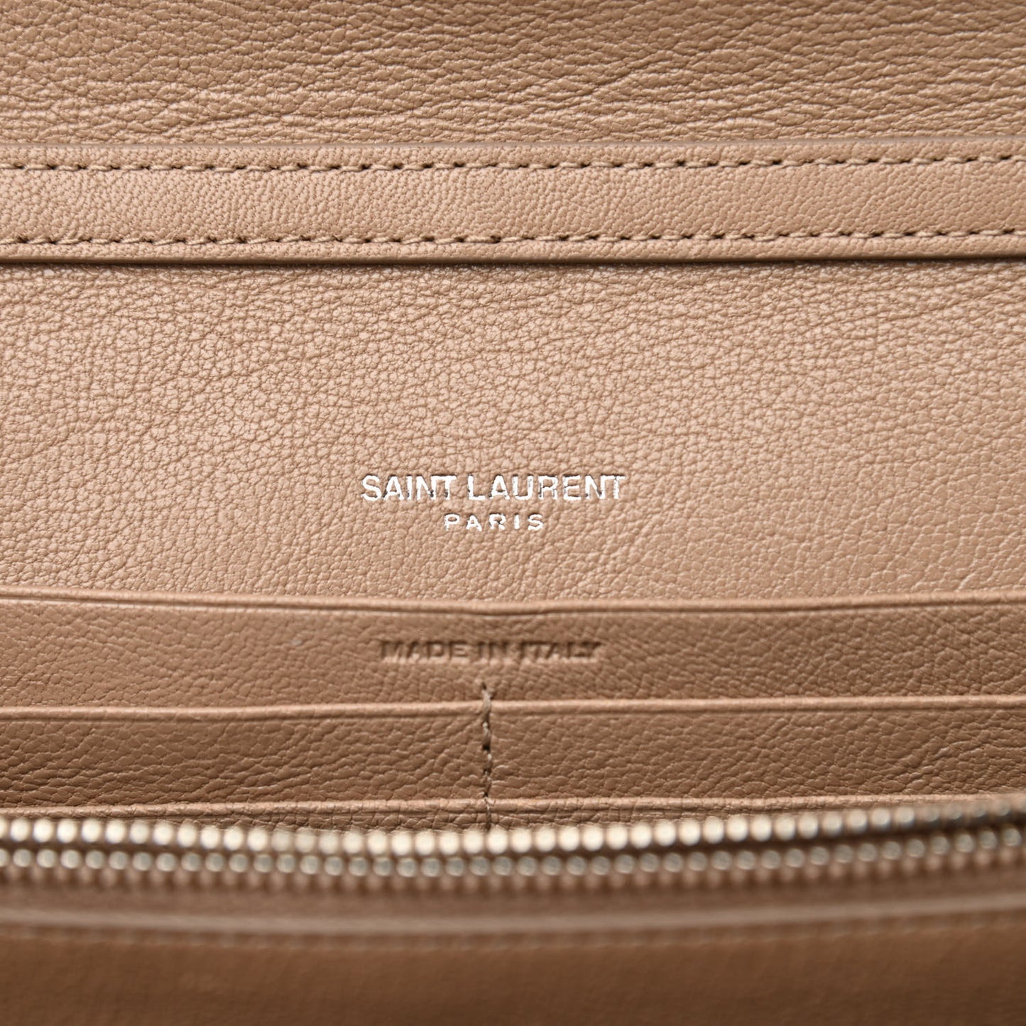 Lambskin Diamond Quilted Becky Chain Wallet Gold Sand