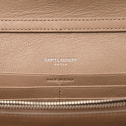 Saint Laurent Lambskin Diamond Quilted Becky Chain Wallet Gold Sand 5 of 8