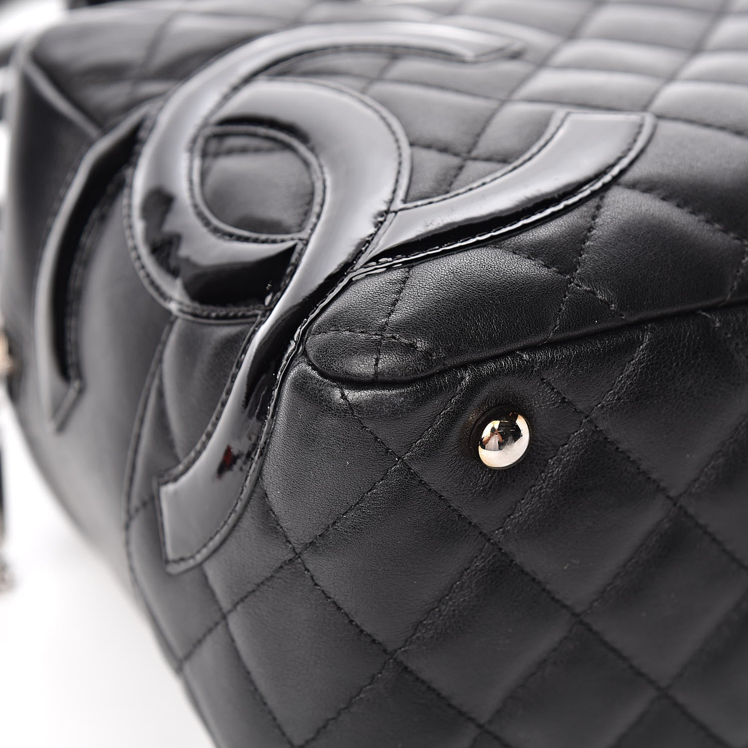Chanel Calfskin Quilted Large Cambon Bowler Black 9 of 12
