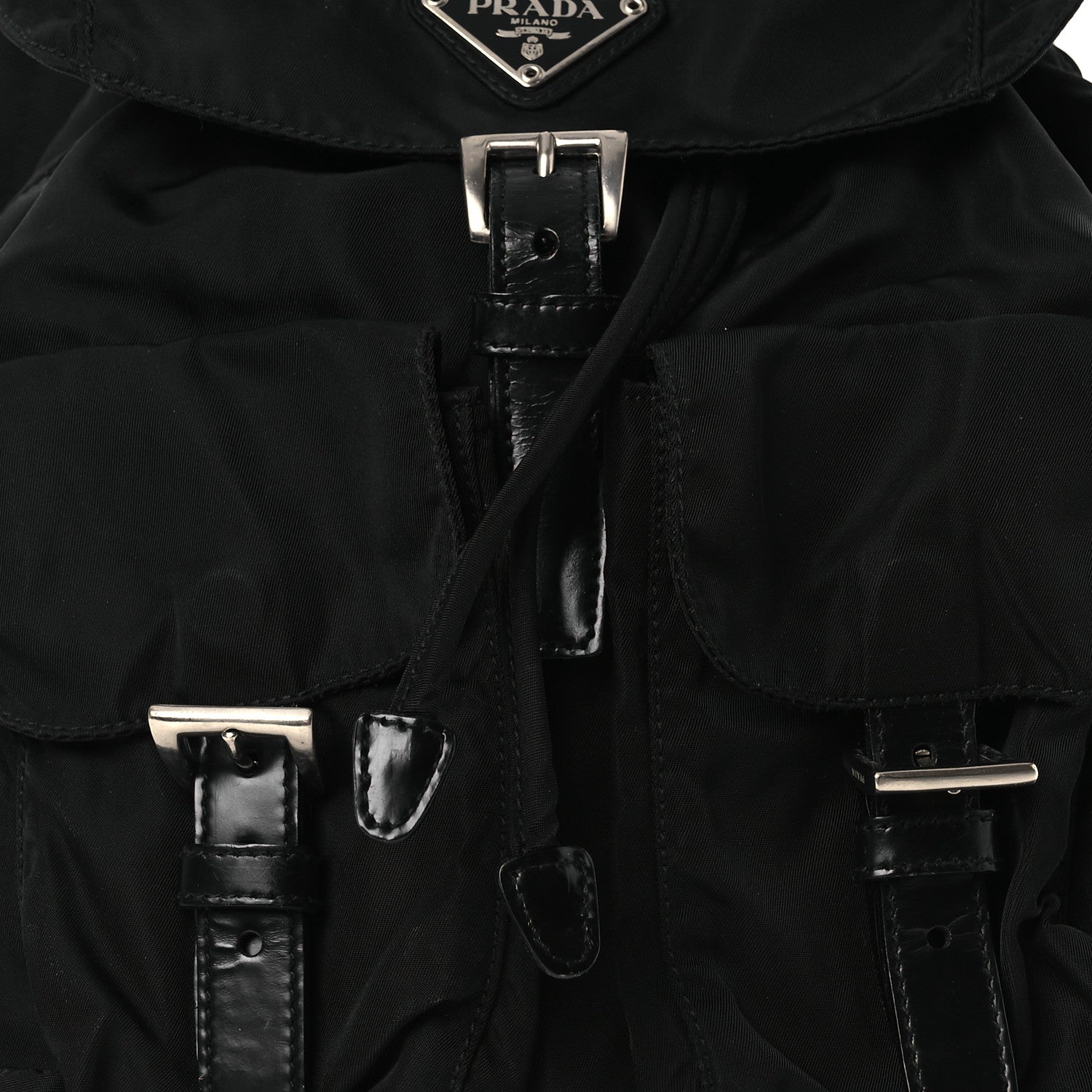 Prada Tessuto Nylon Saffiano Small Backpack Black 8 of 12