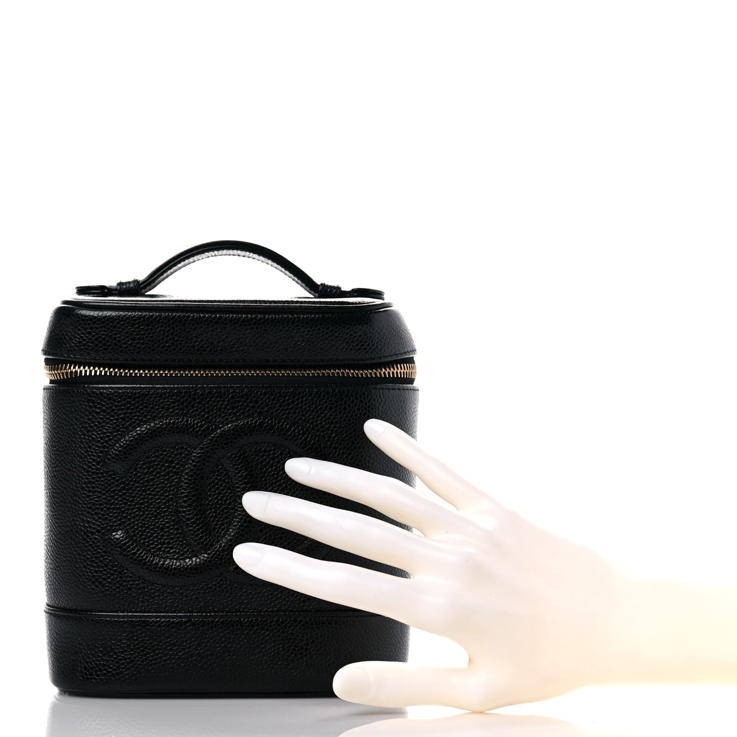Chanel Caviar Cosmetic Vanity Bag Black 2 of 11