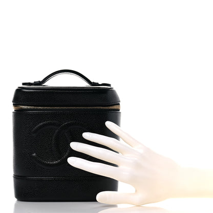 Chanel Caviar Cosmetic Vanity Bag Black 2 of 11