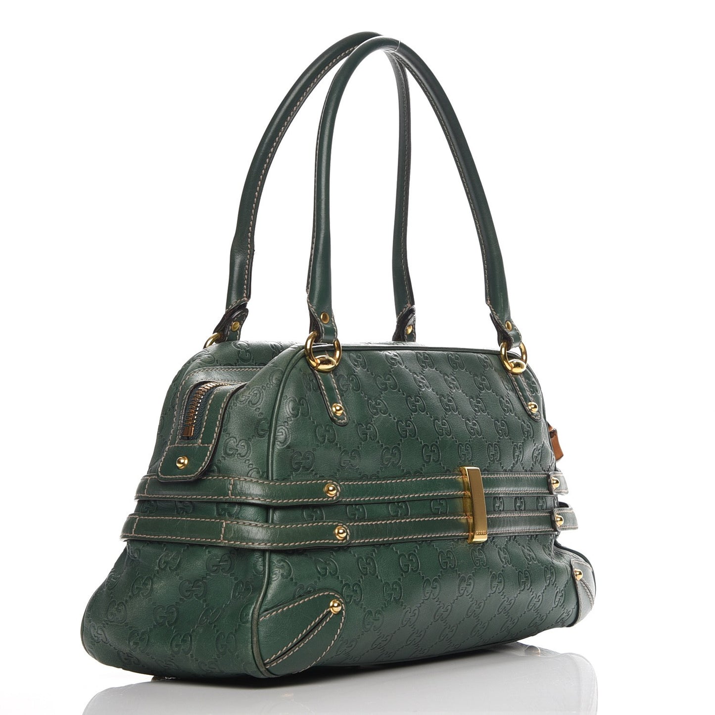 Calfskin Large Wave Boston Green