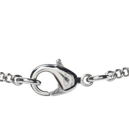 Chanel Crystal Emoji Choupette Cat Pendant Necklace Silver 4 of 4