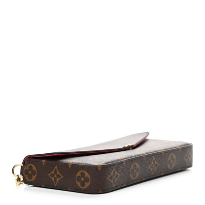 Louis Vuitton Monogram Pochette Felicie Chain Wallet Fuchsia 4 of 5