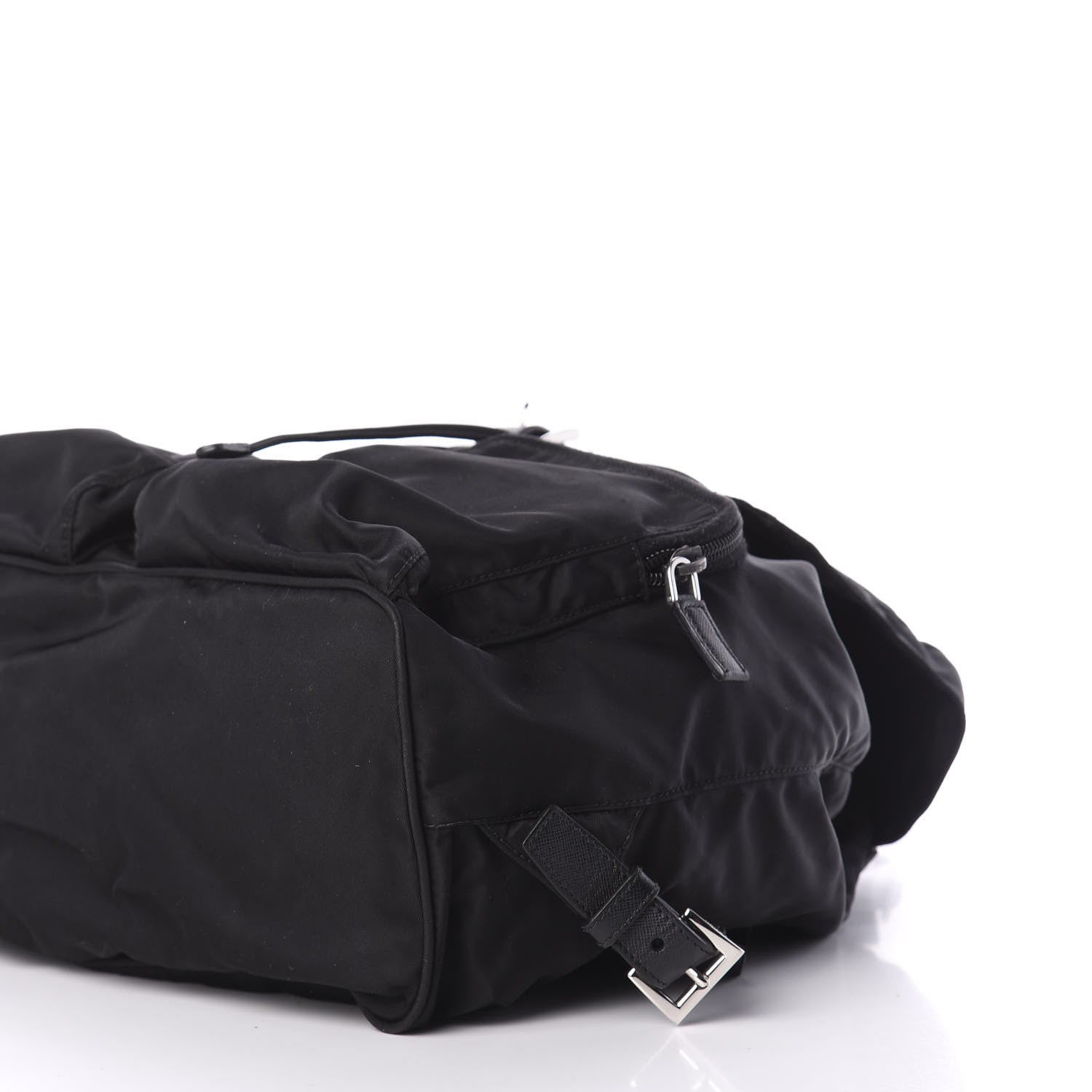 Prada Tessuto Nylon Saffiano Vela Backpack Black 6 of 9