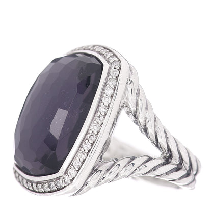 David Yurman Sterling Silver Diamond Black Orchid 20mm Albion Ring 54 6.75 3 of 5