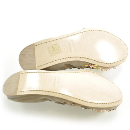Miu Miu Suede Jeweled Ballet Flats 35 5 of 7