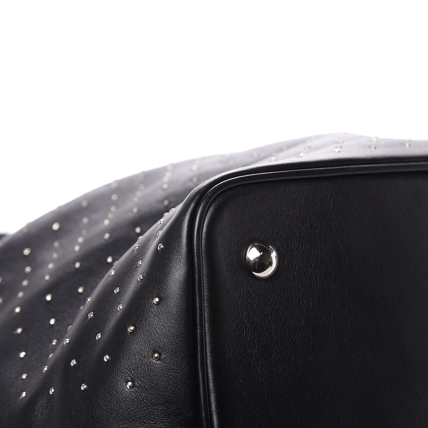 Saint Laurent Calfskin Studded Medium Emmanuelle Bucket Bag Black 11 of 15