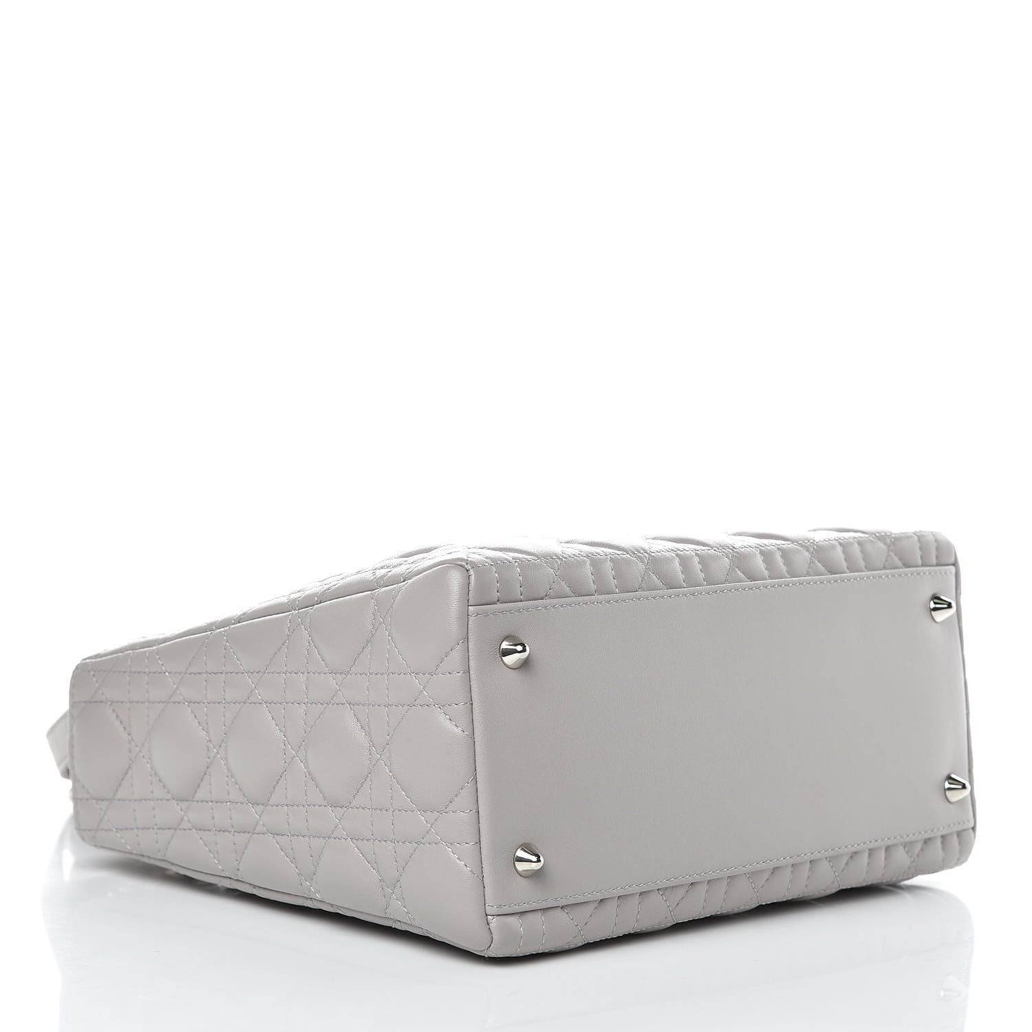 Christian Dior Lambskin Cannage Medium Lady Dior Grey 4 of 10