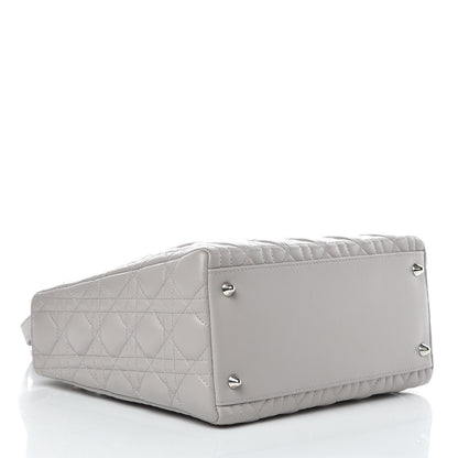 Christian Dior Lambskin Cannage Medium Lady Dior Grey 4 of 10
