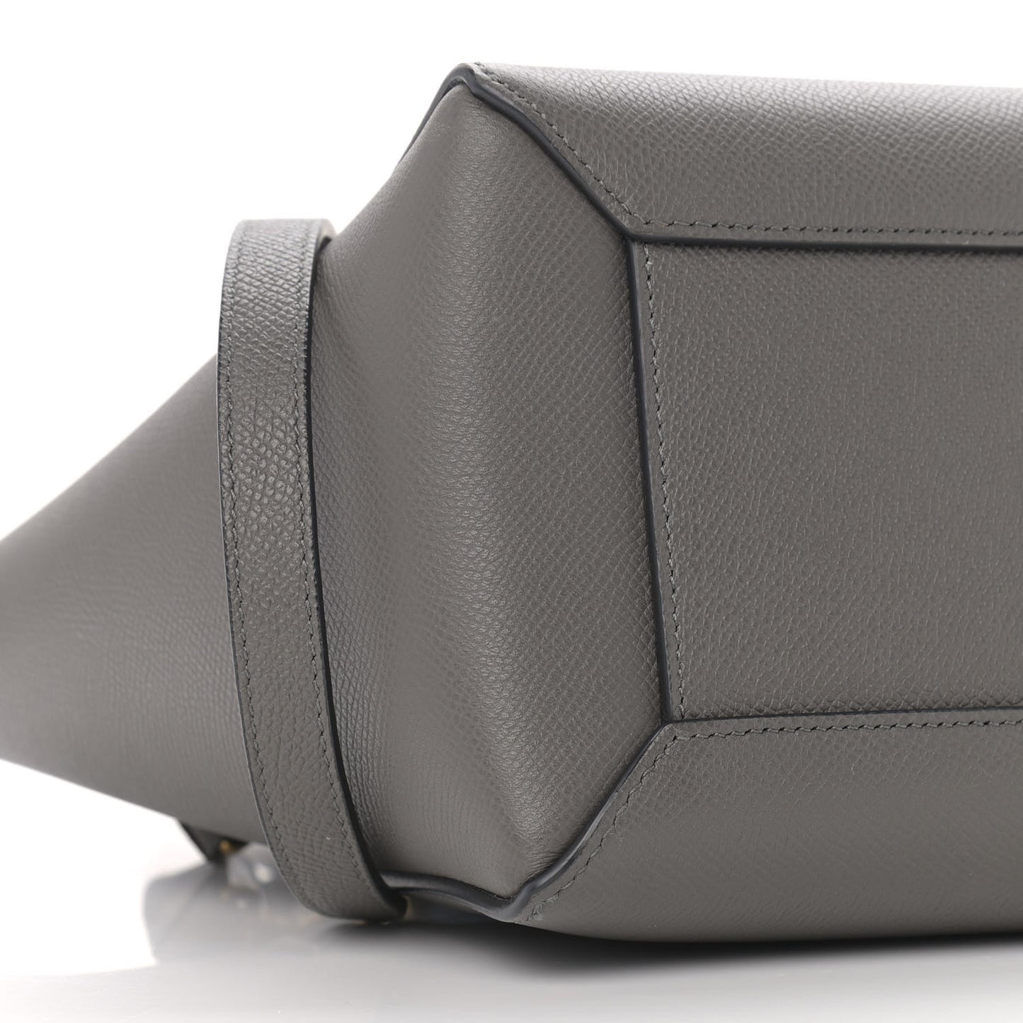 Baby Grained Calfskin Micro Belt Bag Grey