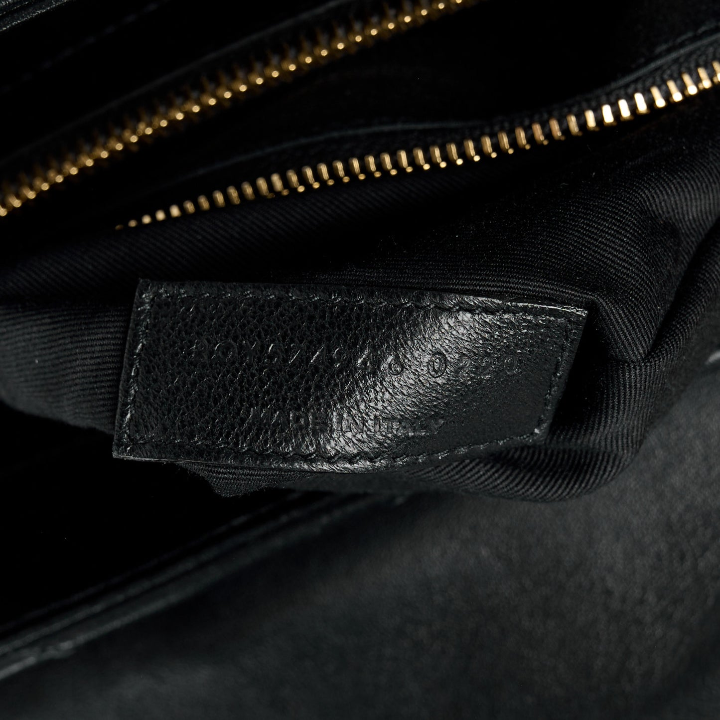 Calfskin Y Quilted Monogram Medium Loulou Chain Satchel Black