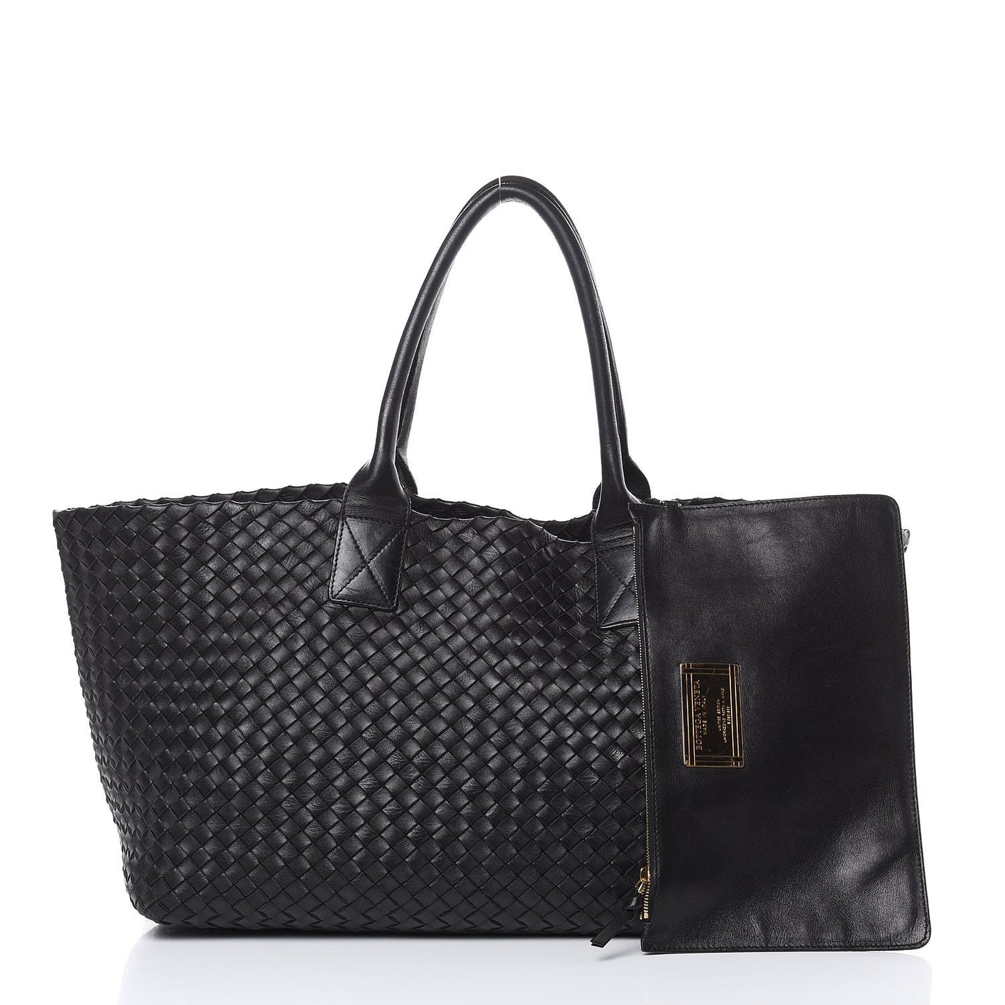 Nappa Intrecciato Medium Cabat Black