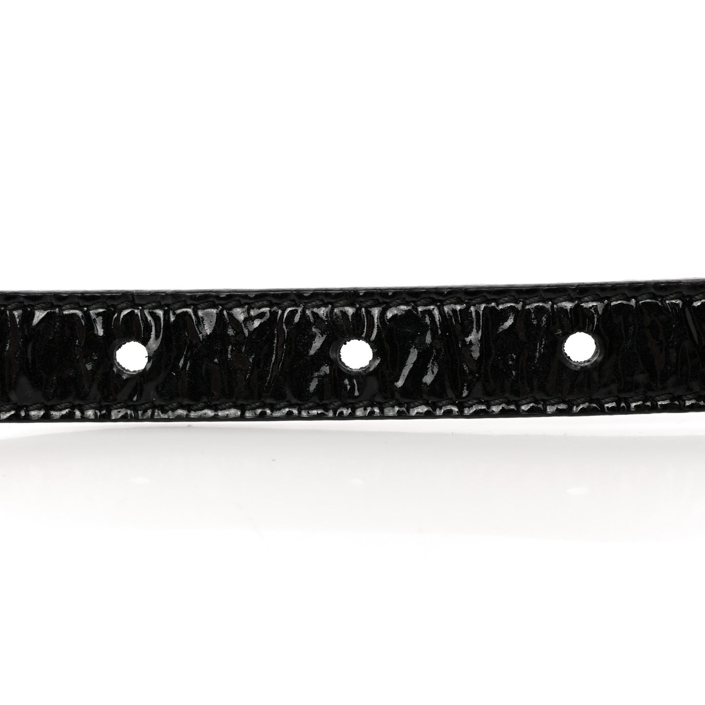Skipper Calfskin Enamel GG 15mm Belt 80 32 Black