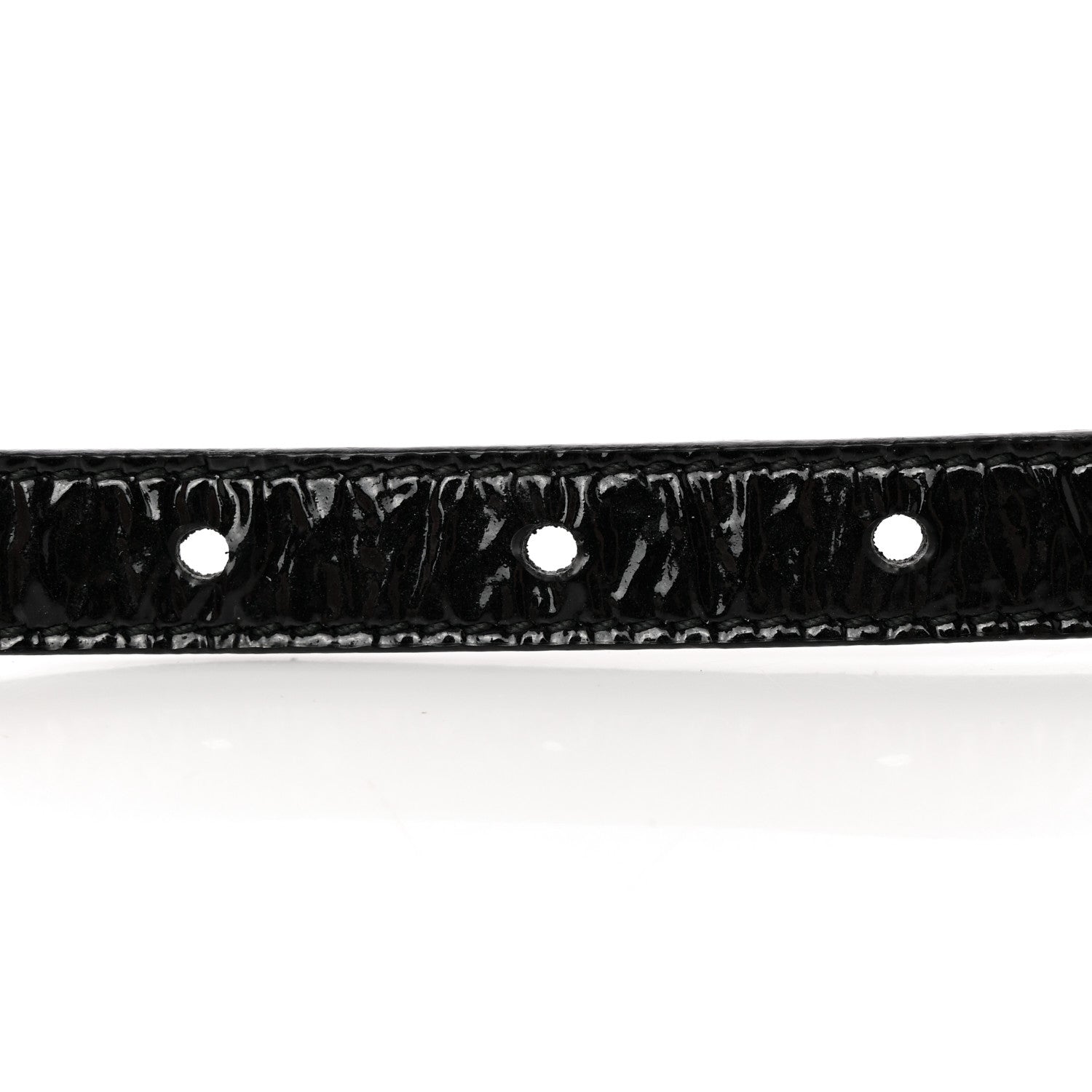 Gucci Skipper Calfskin Enamel GG 15mm Belt 80 32 Black 3 of 10