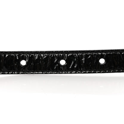 Gucci Skipper Calfskin Enamel GG 15mm Belt 80 32 Black 3 of 10