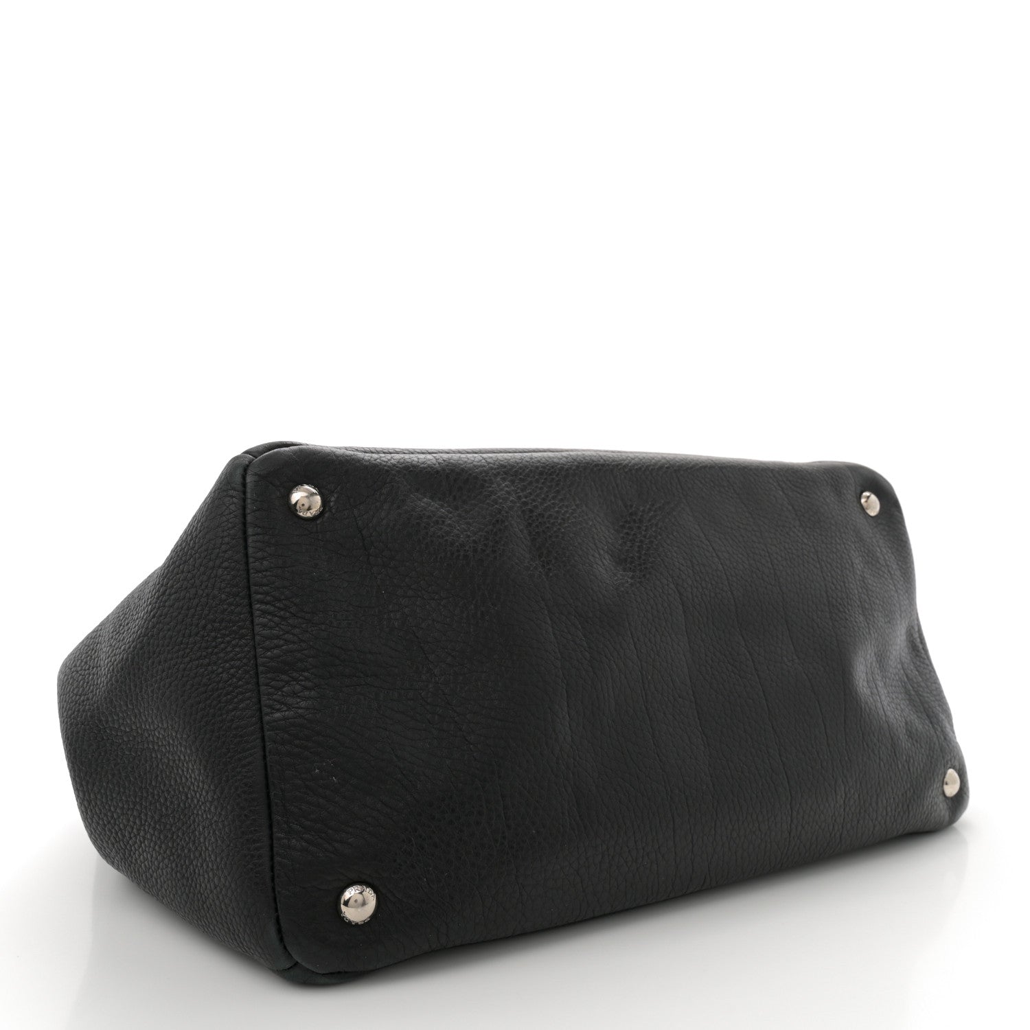 Prada Vitello Daino Tote Black 4 of 14