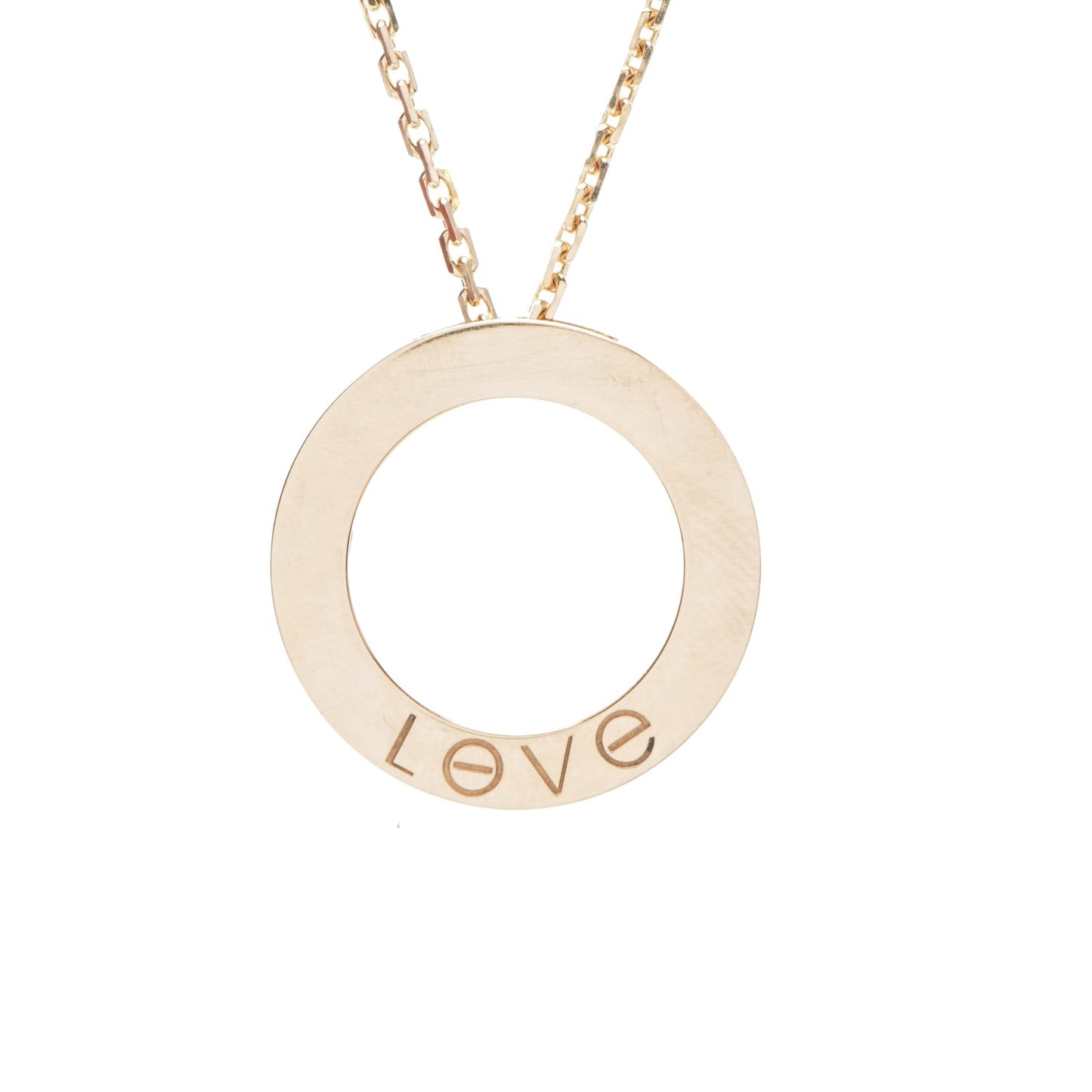 18K Yellow Gold LOVE Pendant Necklace