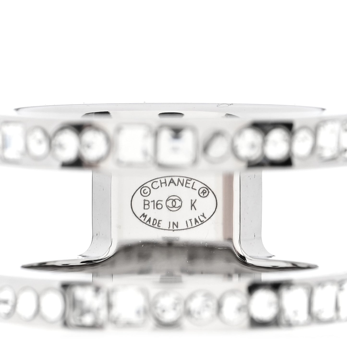 Crystal CC Ring 52 6 Silver