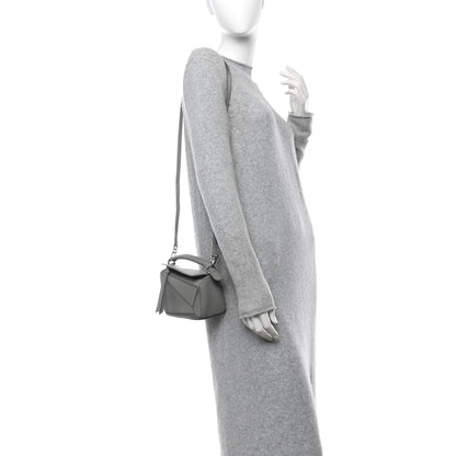 Loewe Calfskin Mini Puzzle Bag Pearl Grey 2 of 9