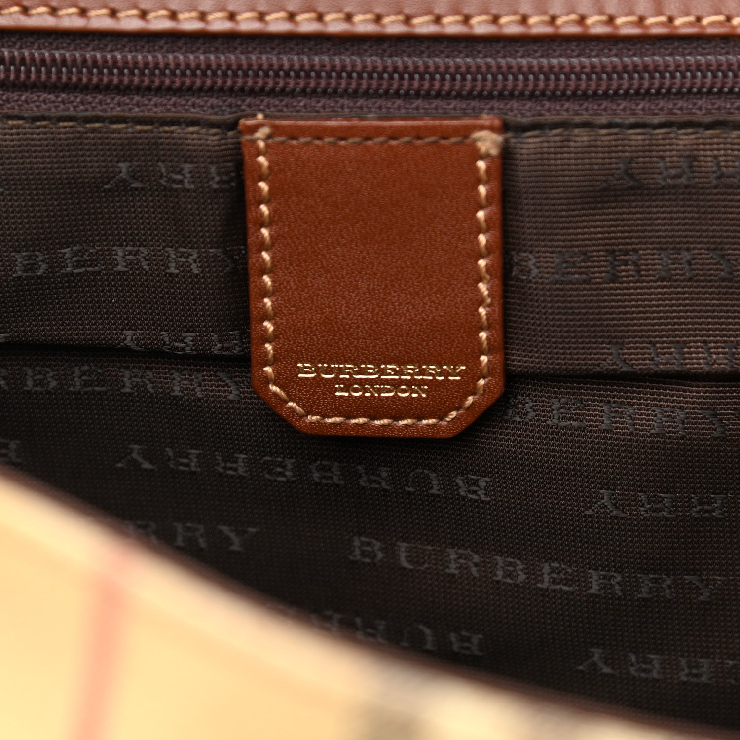 Burberry Haymarket Check Messenger Bag Brown 5 of 21