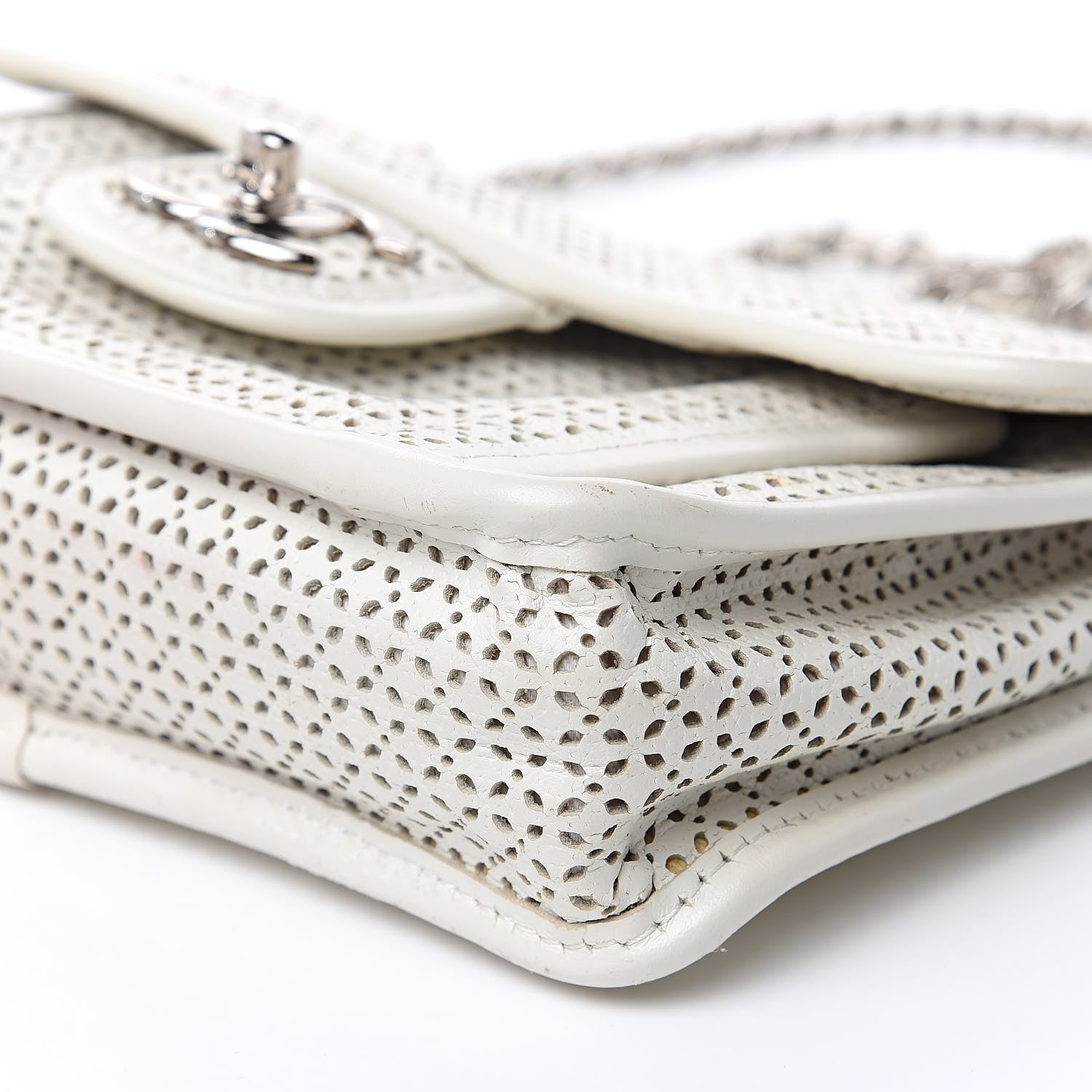 Chanel Perforated Calfskin Small Up In The Air Flap Ivory 9 of 17