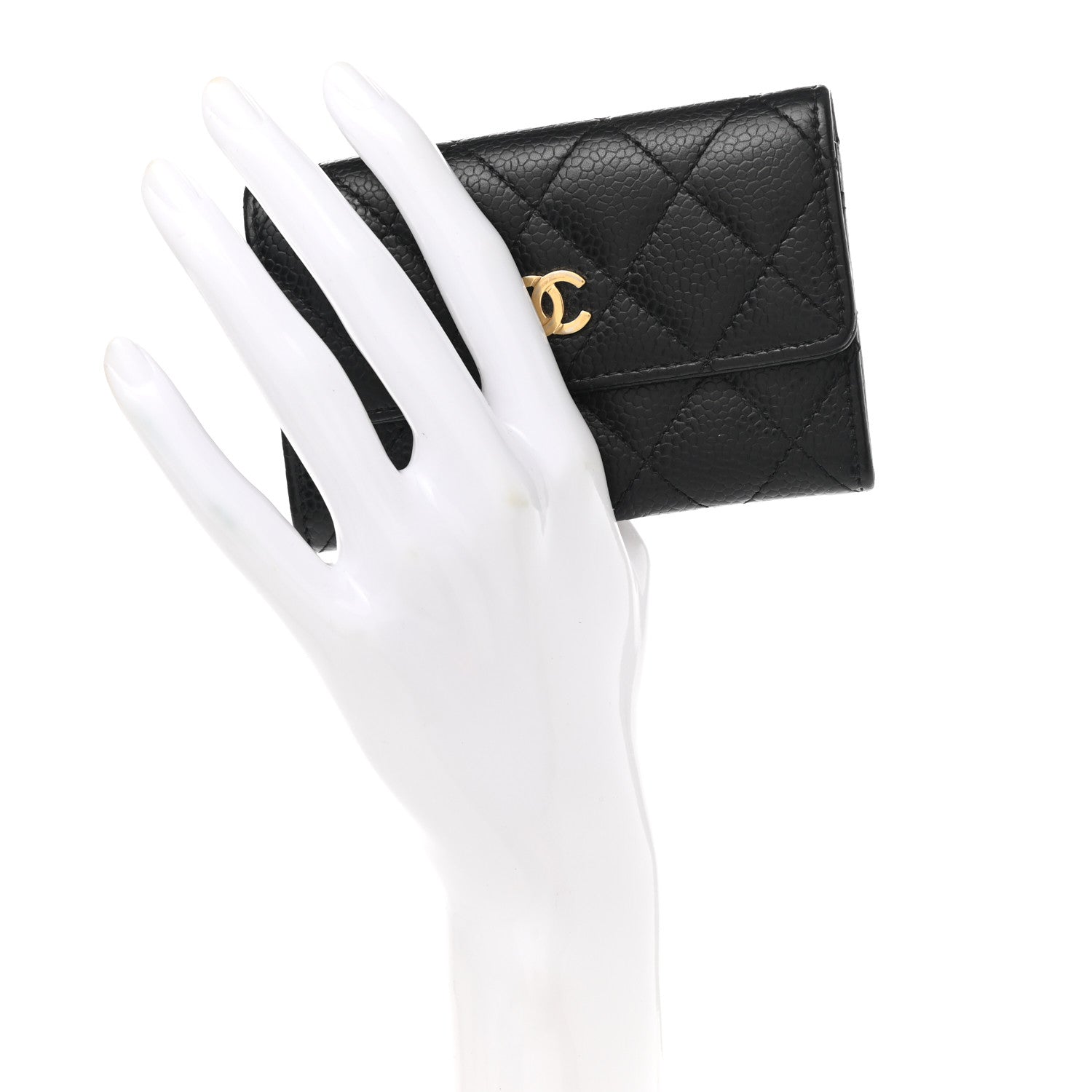 Chanel Caviar Quilted Flap Card Holder Black 2 of 8