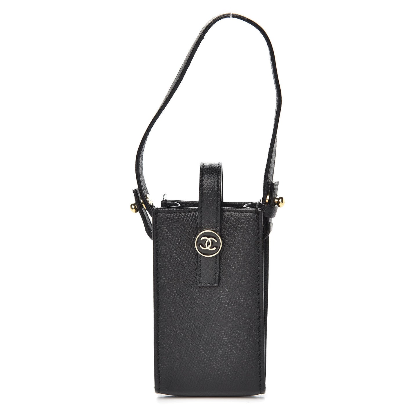 Grained Calfskin CC Cigarette Case Black