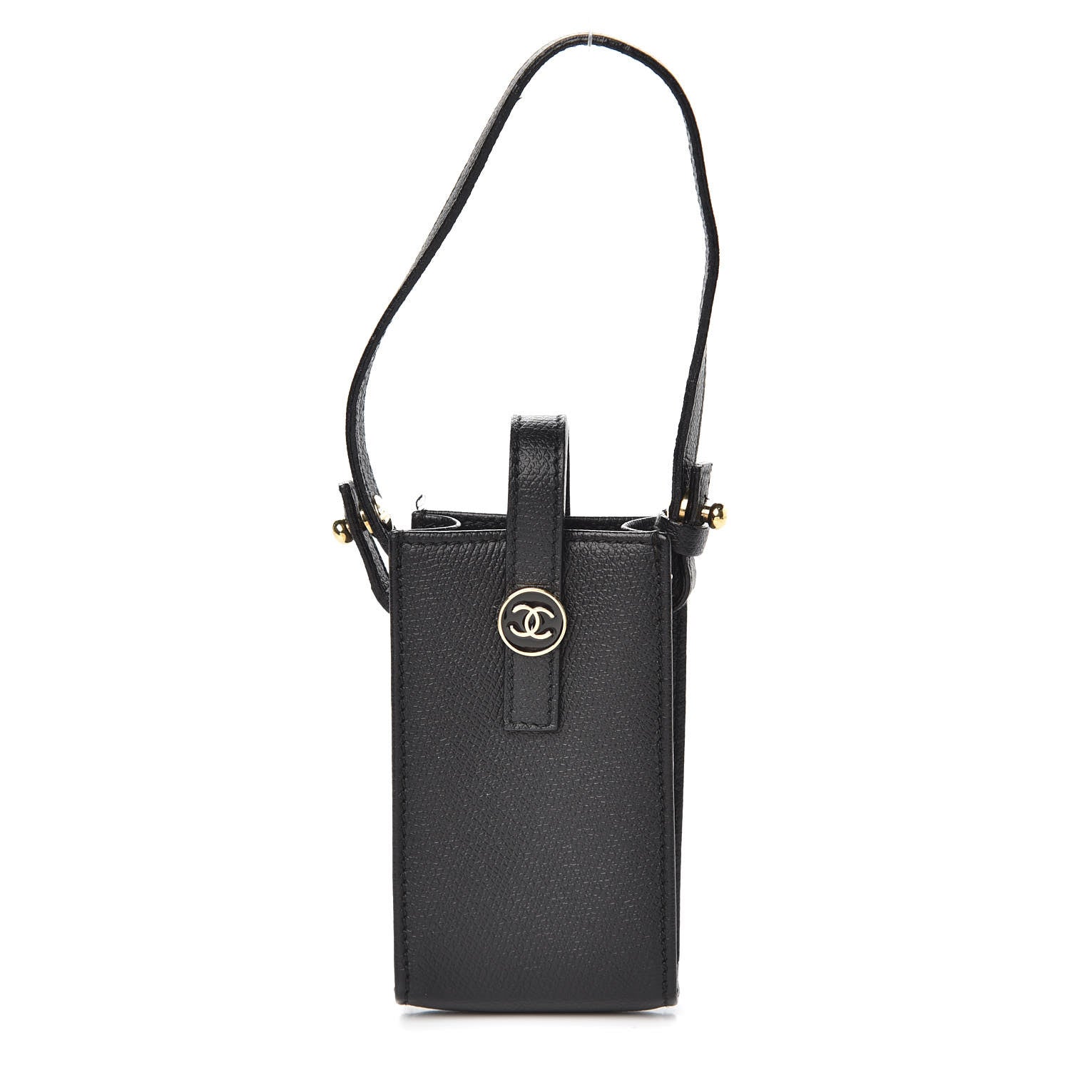 Chanel Grained Calfskin CC Cigarette Case Black 1 of 11