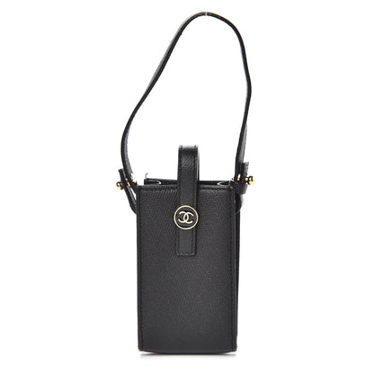 Chanel Grained Calfskin CC Cigarette Case Black 1 of 11