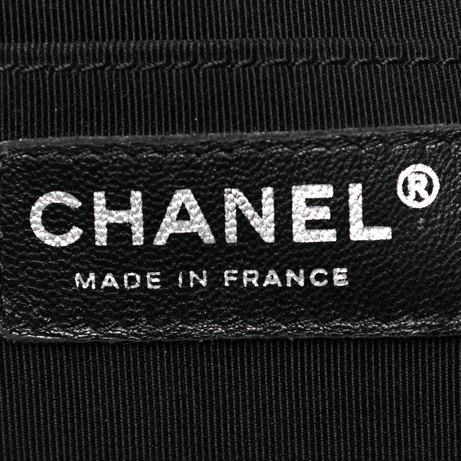Chanel Deerskin Chevron Large CC Chain Bucket Drawstring Bag Black 5 of 9