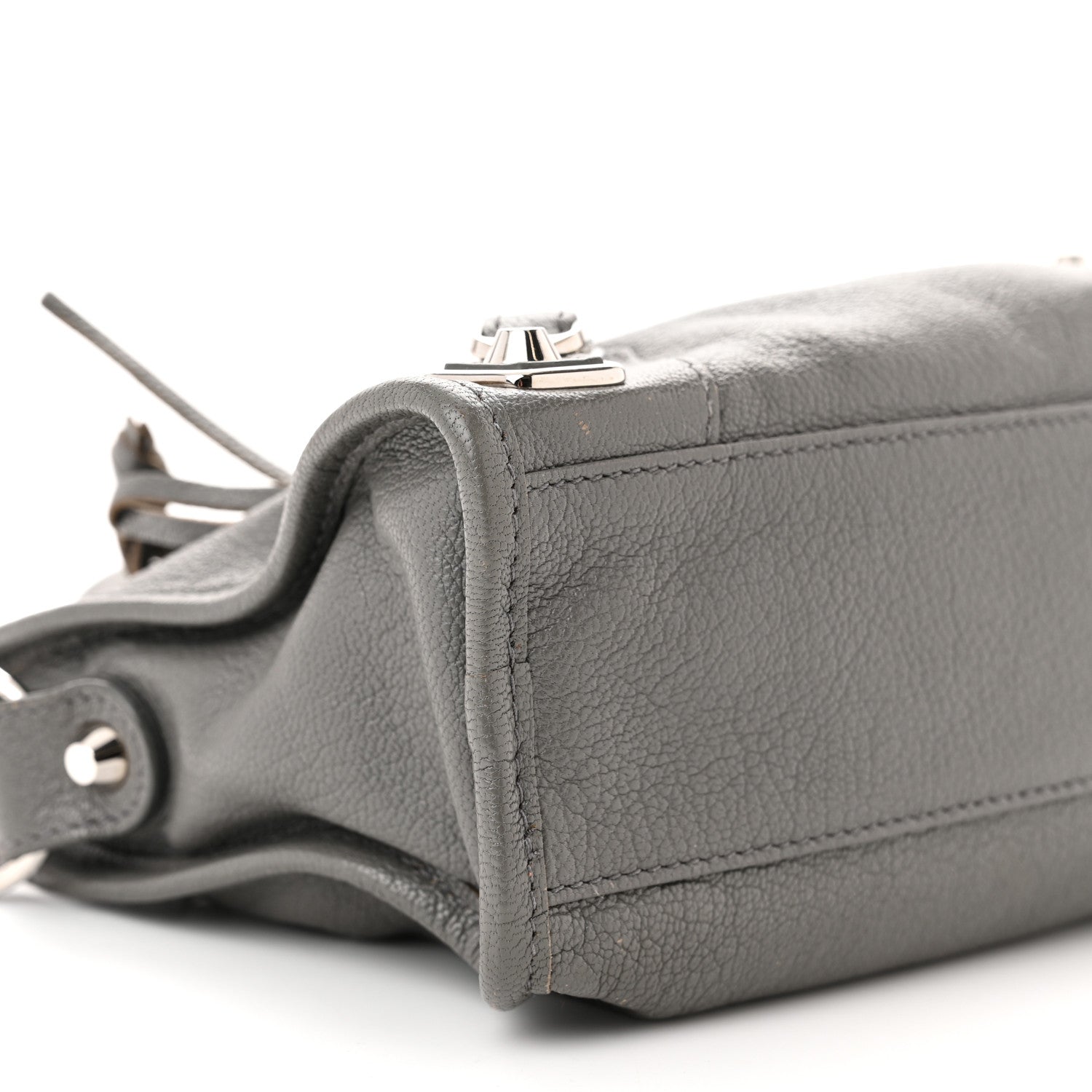 Balenciaga Chevre Silver Metallic Edge Hardware Mini City Gris Acier 9 of 18