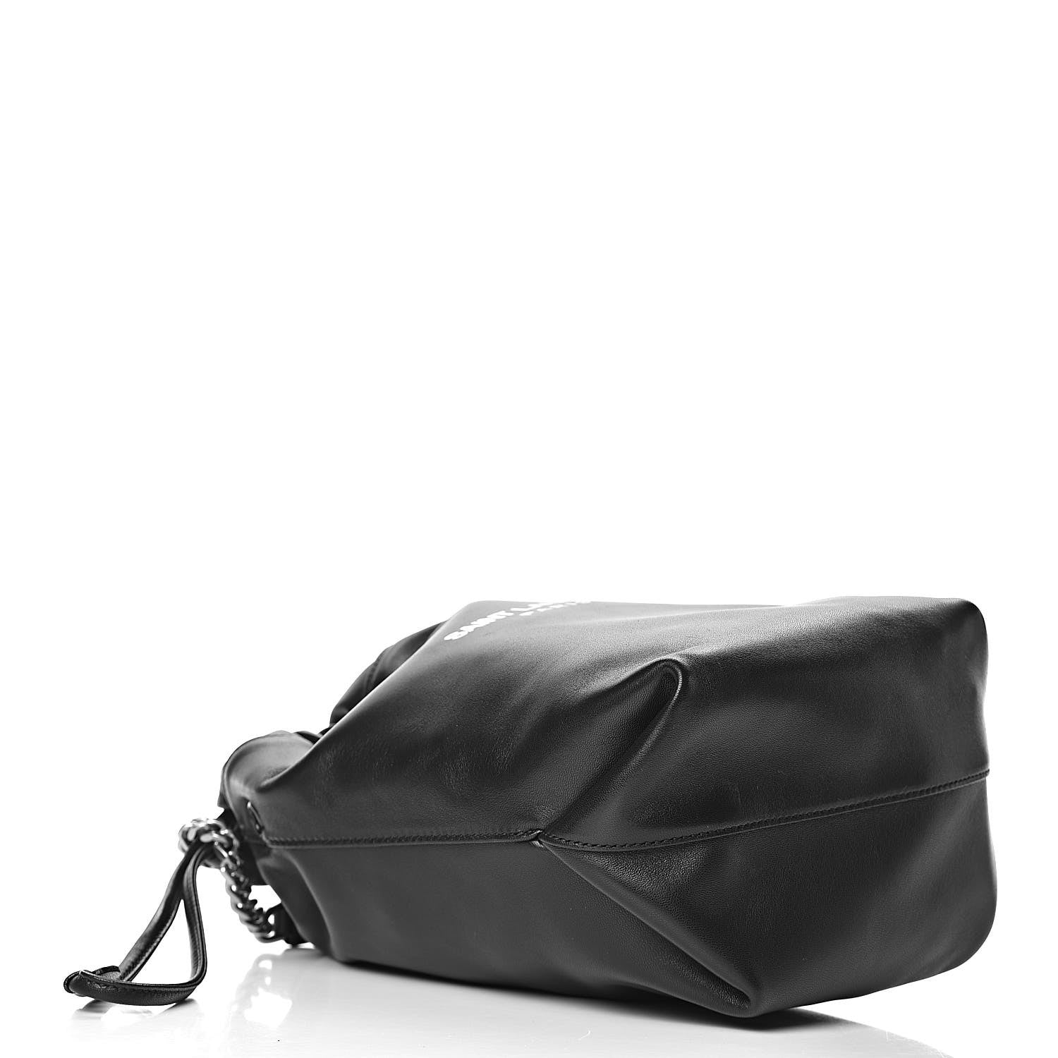 Saint Laurent Lambskin Small Teddy Bucket Bag Black 5 of 12
