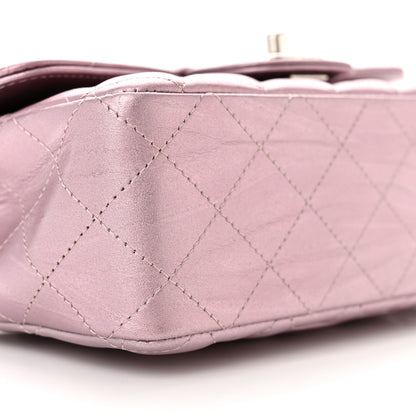 Chanel Metallic Calfskin Quilted Mini Rectangular Flap Pink 9 of 11