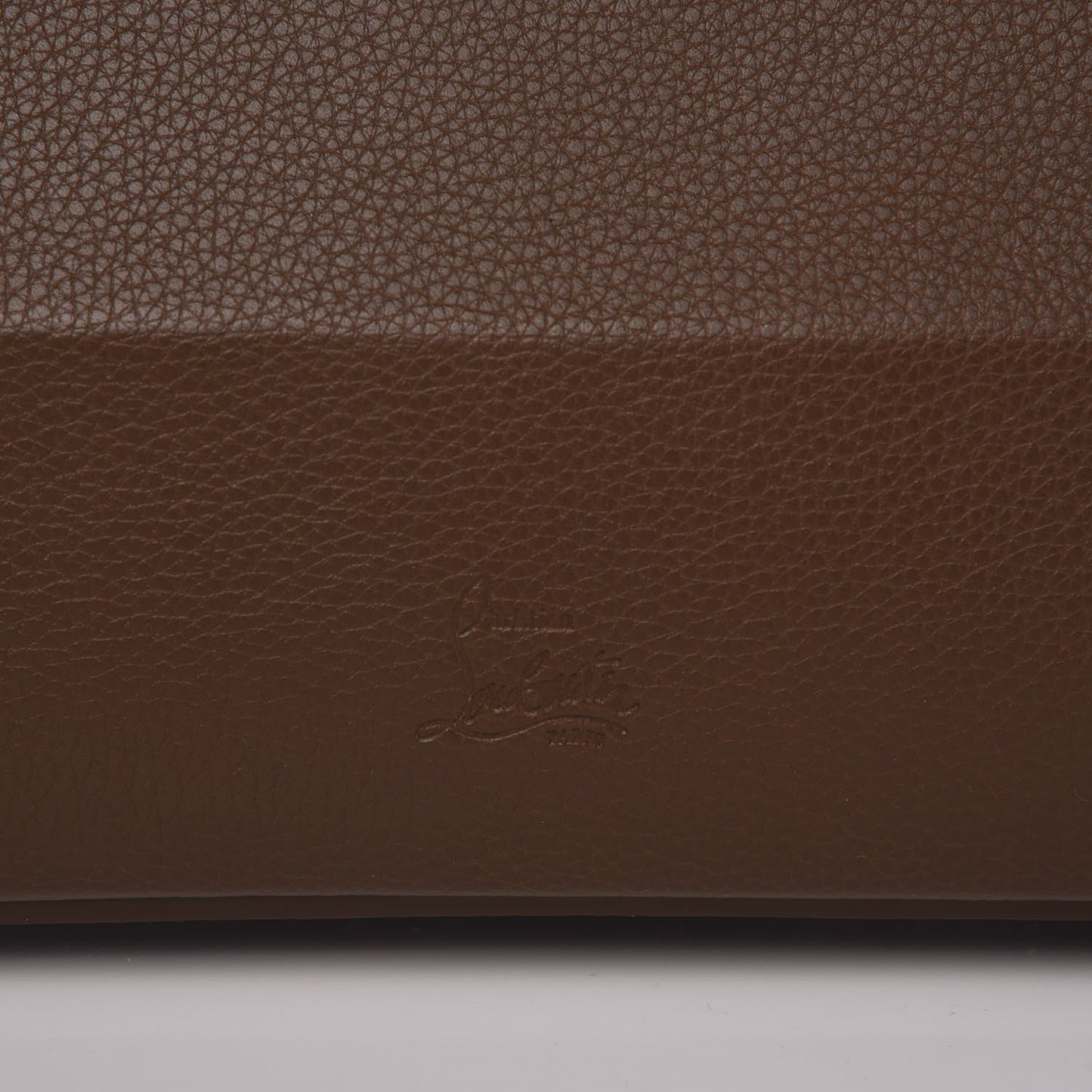 Suede Grained Calfskin Studded Large Eloise Satchel Brown