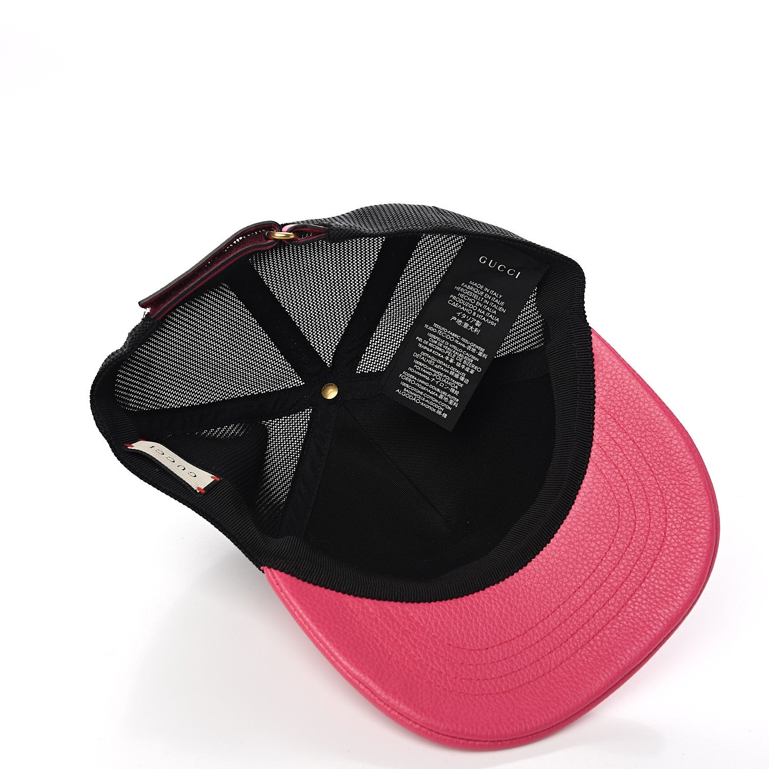 Gucci Cripto Calfskin Logo Baseball Hat L Fuxia Black 4 of 7