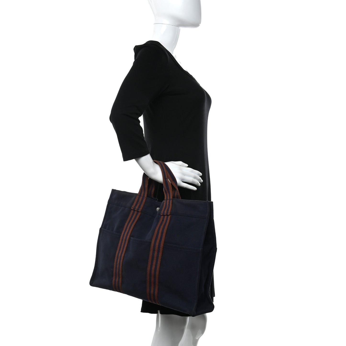 Canvas Fourre Tout MM Navy Brown