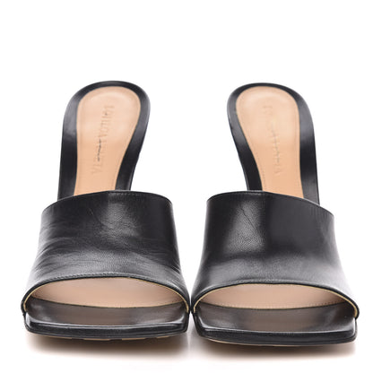 Bottega Veneta Lambskin Stretch Mule Sandals 38 Black 2 of 9
