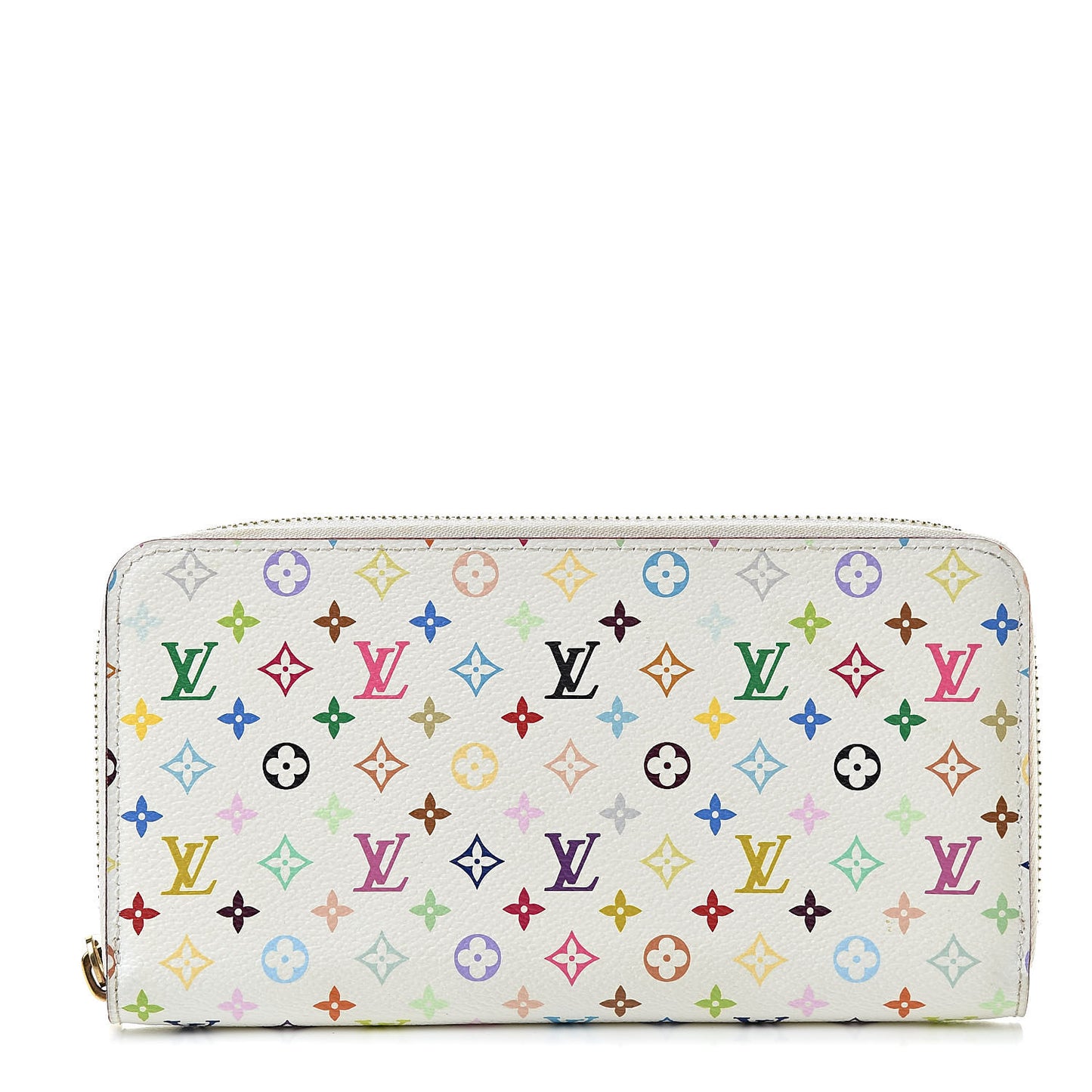 Monogram Multicolor Zippy Wallet White Litchi